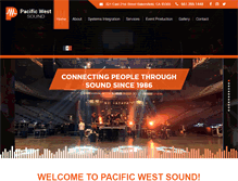 Tablet Screenshot of pacificwestsound.com